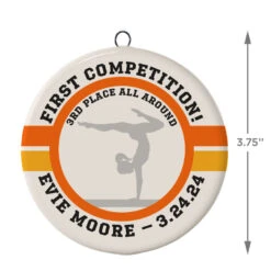 Gymnastics Ceramic Circle Personalized Ornament -Hallmark online Shop Gymnastics Ceramic Circle Personalized Ornament 1999QHE1711B112 03