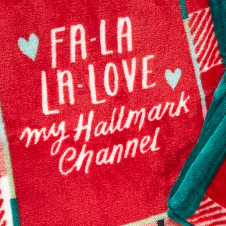 Hallmark Channel Fa-La-La-Love Plaid Blanket, 50x60 8 Hallmark Channel Fa-La-La-Love Plaid Blanket, 50x60 - Image 6