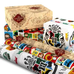 Hallmark Harry Potter™ 3-Pack Assorted Wrapping Paper, 60 Sq. Ft. Total 11 Hallmark Harry Potter™ 3-Pack Assorted Wrapping Paper, 60 Sq. Ft. Total -Hallmark online Shop Harry Potter Assorted Wrapping Paper Pack 5EWR2958 02