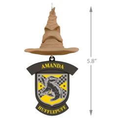 Harry Potter™ Sorting Hat Personalized Text Ornament, Hufflepuff™ -Hallmark online Shop Harry Potter Sorting Hat Personalized Ornament Hufflepuff 2499QHE1883B8 03