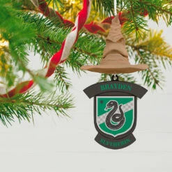 Harry Potter™ Sorting Hat Personalized Text Ornament, Slytherin™ -Hallmark online Shop Harry Potter Sorting Hat Personalized Ornament Slytherin 2499QHE1883B6 02