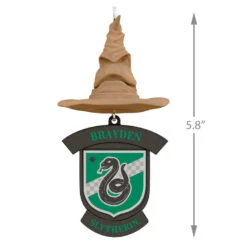 Harry Potter™ Sorting Hat Personalized Text Ornament, Slytherin™ -Hallmark online Shop Harry Potter Sorting Hat Personalized Ornament Slytherin 2499QHE1883B6 03