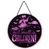 Hallmark Disney Hocus Pocus I Smell Children Porch Decor With Light 2 Hallmark Disney Hocus Pocus I Smell Children Porch Decor With Light -Hallmark online Shop Hocus Pocus LightUp Metal Door Sign 1HGN1526 01