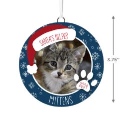 Hallmark Holiday Pet Personalized Text And Photo Ceramic Ornament -Hallmark online Shop Holiday Pet Personalized Round Christmas Ornament 1999QHE1711B21 03