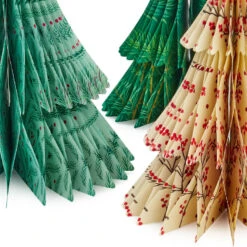 Hallmark Honeycomb Trees 3D Pop-Up Christmas Decorations, Set Of 3 -Hallmark online Shop Honeycomb Trees 3D PopUp Christmas Decorations Set 1999XPJ8046 03