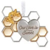 Hallmark Our Love Is Sweet Metal Ornament -Hallmark online Shop Honeycomb and Heart Keepsake Ornament 1799QHX3027 01