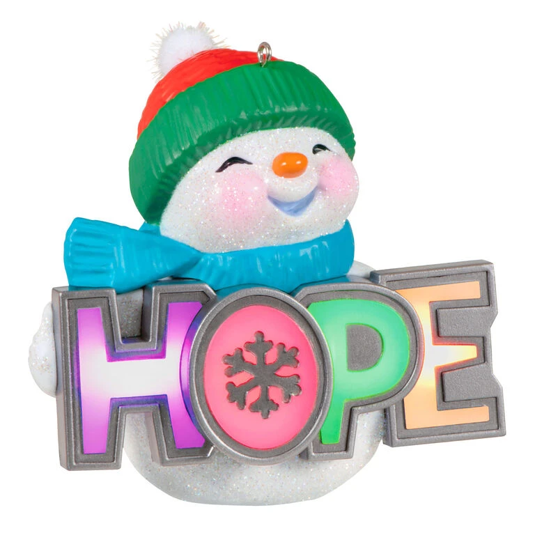 Hallmark Season Of Hope Snowman Ornament With Light 3 Hallmark Season Of Hope Snowman Ornament With Light