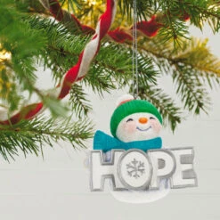 Hallmark Season Of Hope Snowman Ornament With Light 9 Hallmark Season Of Hope Snowman Ornament With Light -Hallmark online Shop Hope Sparkly Snowman Keepsake Ornament 2999QGO2659 02