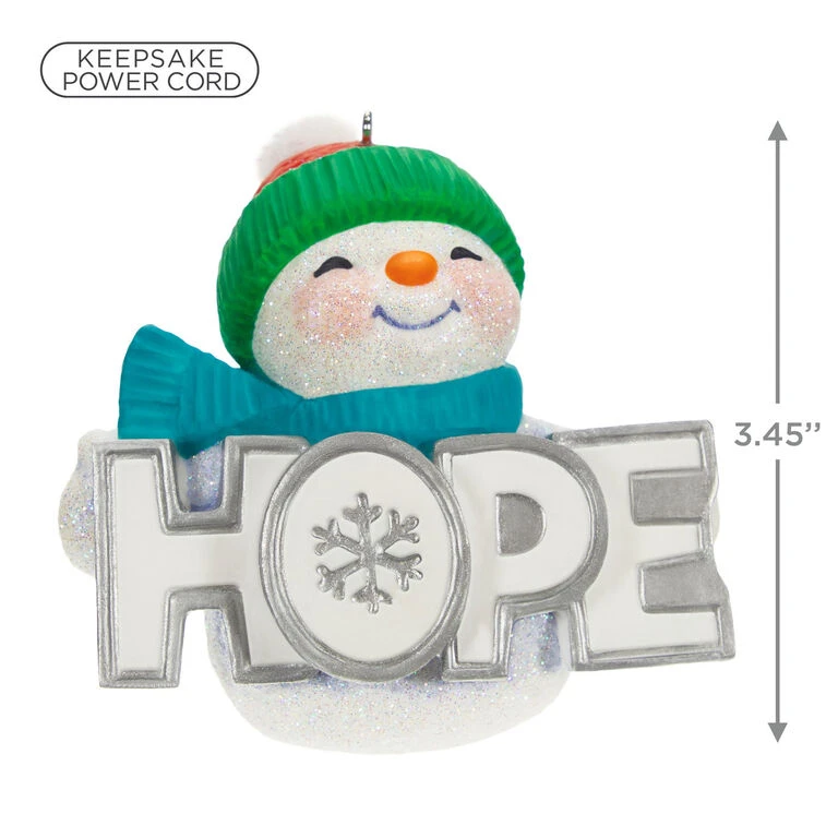 Hallmark Season Of Hope Snowman Ornament With Light 5 Hallmark Season Of Hope Snowman Ornament With Light - Image 3