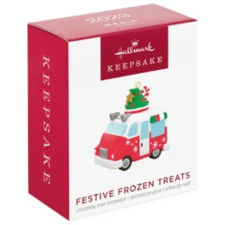 Hallmark Mini Festive Frozen Treats Ornament With Sound, 1.35" -Hallmark online Shop Ice Cream Truck Keepsake Ornament 1299QXM9199 04