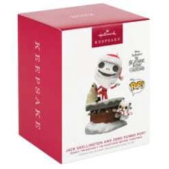 Hallmark Disney Tim Burton's The Nightmare Before Christmas Jack Skellington And Zero Funko POP!® Ornament -Hallmark online Shop Jack Skellington and Zero Funko Keepsake Ornament 2699QXD6709 04