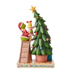 Enesco Jim Shore Dr. Seuss Grinch And Cindy Lou Who Decorating Tree Figurine, 10.4" -Hallmark online Shop Jim Shore Grinch and Cindy Lou Who Decorate Tree Figurine 6012694 02