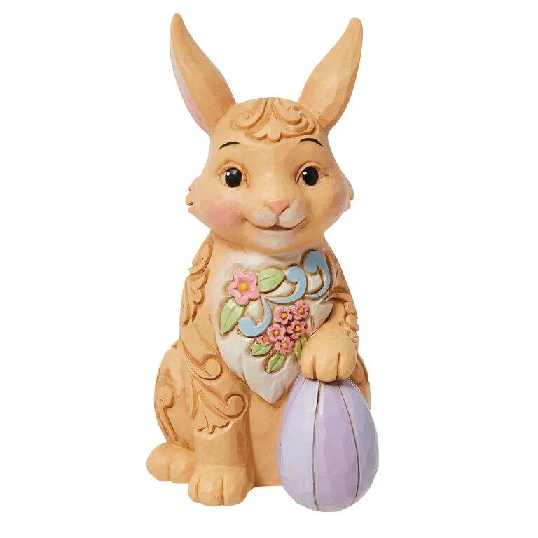 Enesco Jim Shore Floral Easter Bunny Mini Figurine, 3.6" 3 Enesco Jim Shore Floral Easter Bunny Mini Figurine, 3.6"