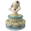 Enesco Jim Shore Snoopy Jumping Out Of Birthday Cake Figurine, 5.5" 1 Enesco Jim Shore Snoopy Jumping Out Of Birthday Cake Figurine, 5.5" -Hallmark online Shop Jim Shore Peanuts Two Tier Cake Folk Art Figure 6005944 01