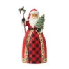 Enesco Jim Shore Highland Glen Santa With Tree And Staff Figurine, 9.25" -Hallmark online Shop Jim Shore Santa Carrying Christmas Tree Figurine 6012864 01