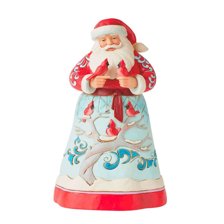 Enesco Jim Shore Santa And Cardinals Figurine, 7.8" 3 Enesco Jim Shore Santa And Cardinals Figurine, 7.8"