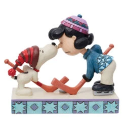 Enesco Jim Shore Peanuts Snoopy And Lucy Playing Hockey Figurine, 4.75" -Hallmark online Shop Jim Shore Snoopy and Lucy Playing Hockey Figurine 6013041 02