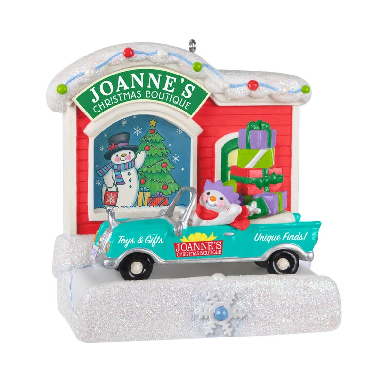Hallmark Happy Holiday Parade Collection Joanne's Christmas Boutique Musical Ornament With Light 3 Hallmark Happy Holiday Parade Collection Joanne's Christmas Boutique Musical Ornament With Light