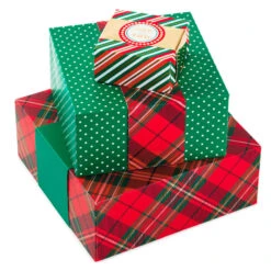 Hallmark Joy To You 3-Pack Christmas Gift Boxes, Assorted Sizes And Designs -Hallmark online Shop Joy to You Assorted Christmas Gift Boxes 55XBC1128 01