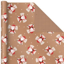 Hallmark Kraft Assorted 4-Pack Christmas Wrapping Paper, 88 Sq. Ft. -Hallmark online Shop Kraft Christmas Wrapping Paper for Kids JXW1085 03