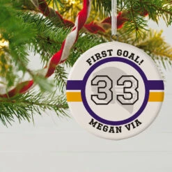 Lacrosse Ceramic Circle Personalized Ornament -Hallmark online Shop Lacrosse Ceramic Circle Personalized Ornament 1999QHE1711B107 02