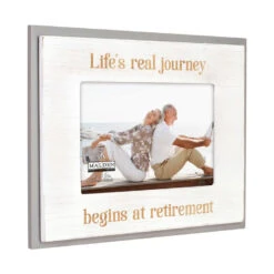Malden Life's Journey Begins At Retirement Wood Picture Frame, 4x6 -Hallmark online Shop Lifes Journey Begins at Retirement Picture Frame 338746 02