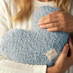 Demdaco Soft Blue Giving Heart Pillow 7 Demdaco Soft Blue Giving Heart Pillow -Hallmark online Shop Light Blue Weighted Heart Pillow 1004440133 03