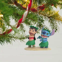 Hallmark online Shop -Hallmark online Shop Lilo Stitch in Hula Skirts Keepsake Ornament 2199QXD6597 02