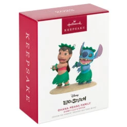 Hallmark Disney Lilo & Stitch Ohana Means Family Ornament 11 Hallmark Disney Lilo & Stitch Ohana Means Family Ornament -Hallmark online Shop Lilo Stitch in Hula Skirts Keepsake Ornament 2199QXD6597 04