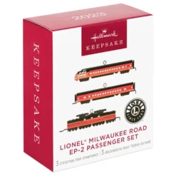 Hallmark Mini Lionel® Milwaukee Road EP-2 Passenger Ornaments, Set Of 3 -Hallmark online Shop Lionel Trains Milwaukee Road Cars Keepsake Ornaments 2299QXM9287 04