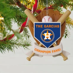 MLB Baseball Personalized Ornament, Astros™ -Hallmark online Shop MLB Baseball Personalized Ornament Astros 2499QHE1913B109 02