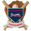 MLB Baseball Personalized Ornament, Braves™ -Hallmark online Shop MLB Baseball Personalized Ornament Braves 2499QHE1913B100 01