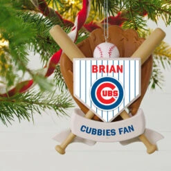 MLB Baseball Personalized Ornament, Cubs™ -Hallmark online Shop MLB Baseball Personalized Ornament Cubs 2499QHE1913B102 02