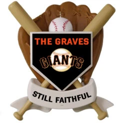 MLB Baseball Personalized Ornament, Giants™ -Hallmark online Shop MLB Baseball Personalized Ornament Giants 2499QHE1913B108 03