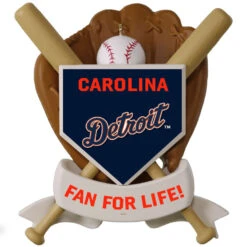 MLB Baseball Personalized Ornament, Tigers™ -Hallmark online Shop MLB Baseball Personalized Ornament Tigers 2499QHE1913B103 03