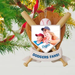 MLB Baseball Personalized Photo Ornament, Dodgers™ -Hallmark online Shop MLB Baseball Personalized Photo Ornament Dodgers 2499QHE1913B8 02