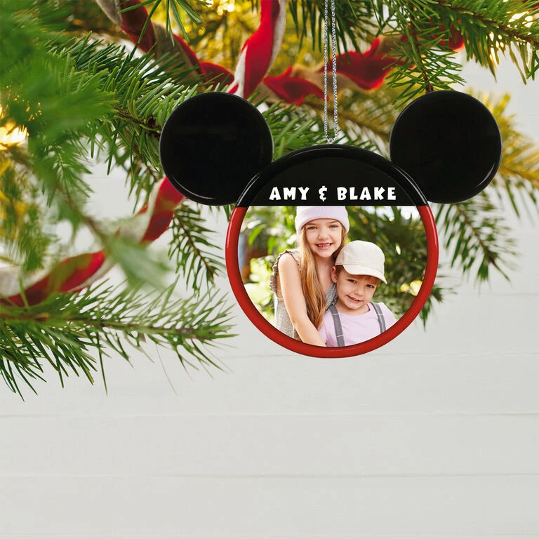 Hallmark Disney Mickey Mouse Ears Silhouette Text And Photo Personalized Ornament 4 Hallmark Disney Mickey Mouse Ears Silhouette Text And Photo Personalized Ornament - Image 2