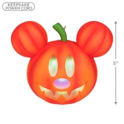 Hallmark Disney Mickey Mouse Mysterious Mickey Jack-o'-Lantern Ornament With Light -Hallmark online Shop Mickey Mouse JackoLantern Keepsake Ornament 2699QFO5347 03