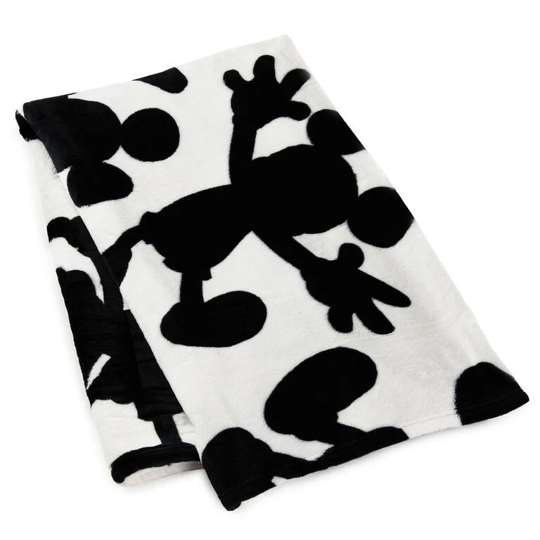 Hallmark Disney Mickey Mouse Silhouettes Throw Blanket, 50x60 3 Hallmark Disney Mickey Mouse Silhouettes Throw Blanket, 50x60