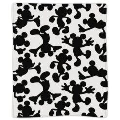 Hallmark Disney Mickey Mouse Silhouettes Throw Blanket, 50x60 6 Hallmark Disney Mickey Mouse Silhouettes Throw Blanket, 50x60 -Hallmark online Shop Mickey Mouse Silhouette BlackWhite Plush Blanket 1DYG2056 02
