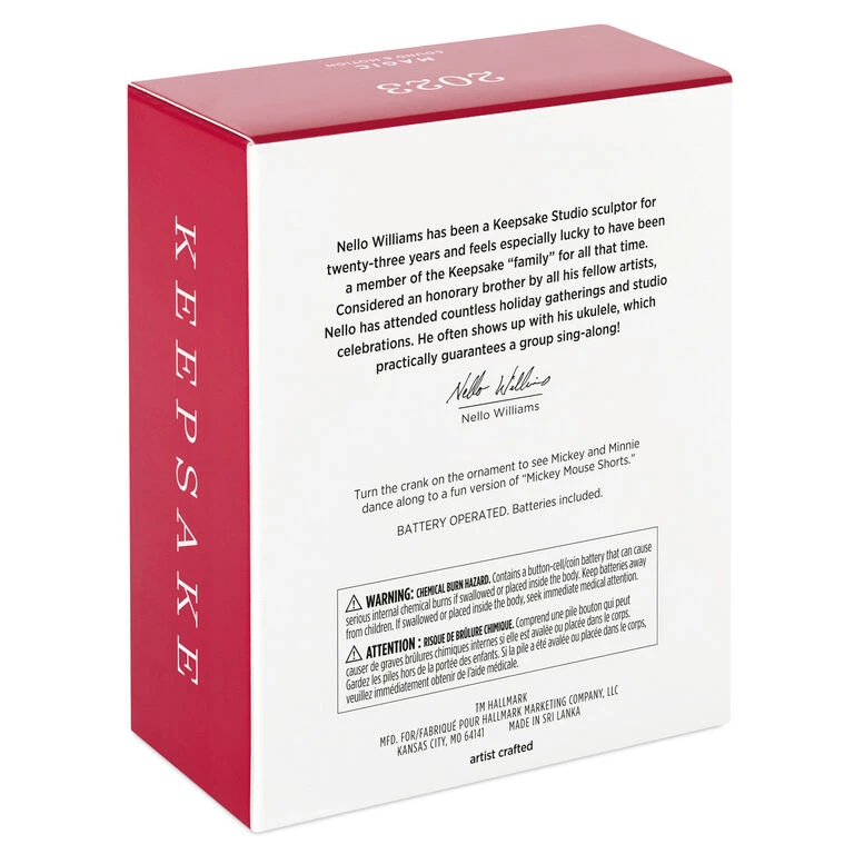 Hallmark Disney Mickey And Minnie Let's Dance! Musical Ornament With Motion 7 Hallmark Disney Mickey And Minnie Let's Dance! Musical Ornament With Motion - Image 5