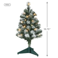 Hallmark Mini Flocked Pre-Lit Christmas Tree, 18.75" -Hallmark online Shop Miniature Flocked PreLit Keepsake Christmas Tree 2999QSB6339 03