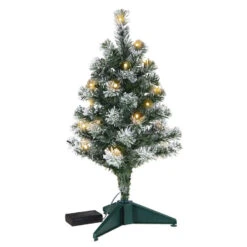 Hallmark Mini Flocked Pre-Lit Christmas Tree, 18.75" -Hallmark online Shop Miniature Flocked PreLit Keepsake Christmas Tree 2999QSB6339 06