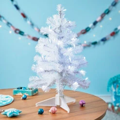 Hallmark Miniature White Pre-Lit Christmas Tree, 18.75" -Hallmark online Shop Miniature White PreLit Christmas Tree 2499QSB6243 02