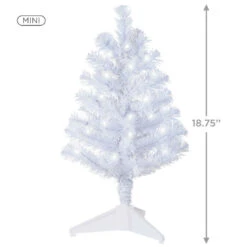 Hallmark Miniature White Pre-Lit Christmas Tree, 18.75" -Hallmark online Shop Miniature White PreLit Christmas Tree 2499QSB6243 03