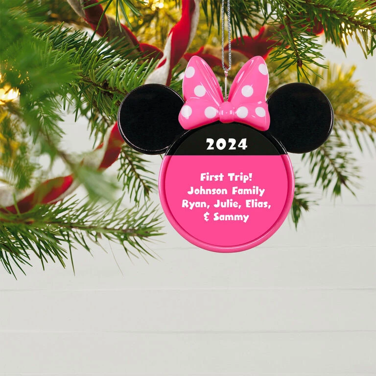 Hallmark Disney Minnie Mouse Ears Silhouette Text Personalized Ornament 4 Hallmark Disney Minnie Mouse Ears Silhouette Text Personalized Ornament - Image 2