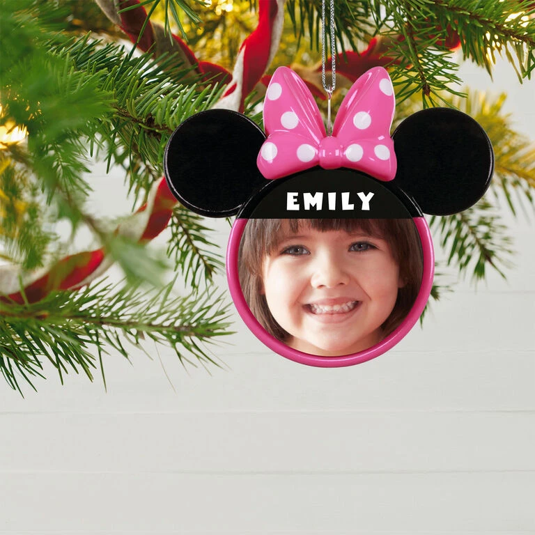 Hallmark Disney Minnie Mouse Ears Silhouette Text And Photo Personalized Ornament 4 Hallmark Disney Minnie Mouse Ears Silhouette Text And Photo Personalized Ornament - Image 2