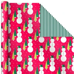 Hallmark Mod Holiday 3-Pack Reversible Wrapping Paper Assortment, 120 Sq. Ft. -Hallmark online Shop Mod Holiday Assorted Reversible Wrapping Paper 5JXW1072 05