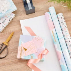 Hallmark Modern Muted 3-Pack Wrapping Paper, 55 Sq. Ft. Total 12 Hallmark Modern Muted 3-Pack Wrapping Paper, 55 Sq. Ft. Total -Hallmark online Shop Modern Muted 3Pack Wrapping Paper Rolls 5EWR6369 03