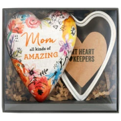 Amazing Mom Art Heart Trinket Box, 3.5" -Hallmark online Shop Mom All Kinds of Amazing HeartShaped Trinket Box 1003480350 02